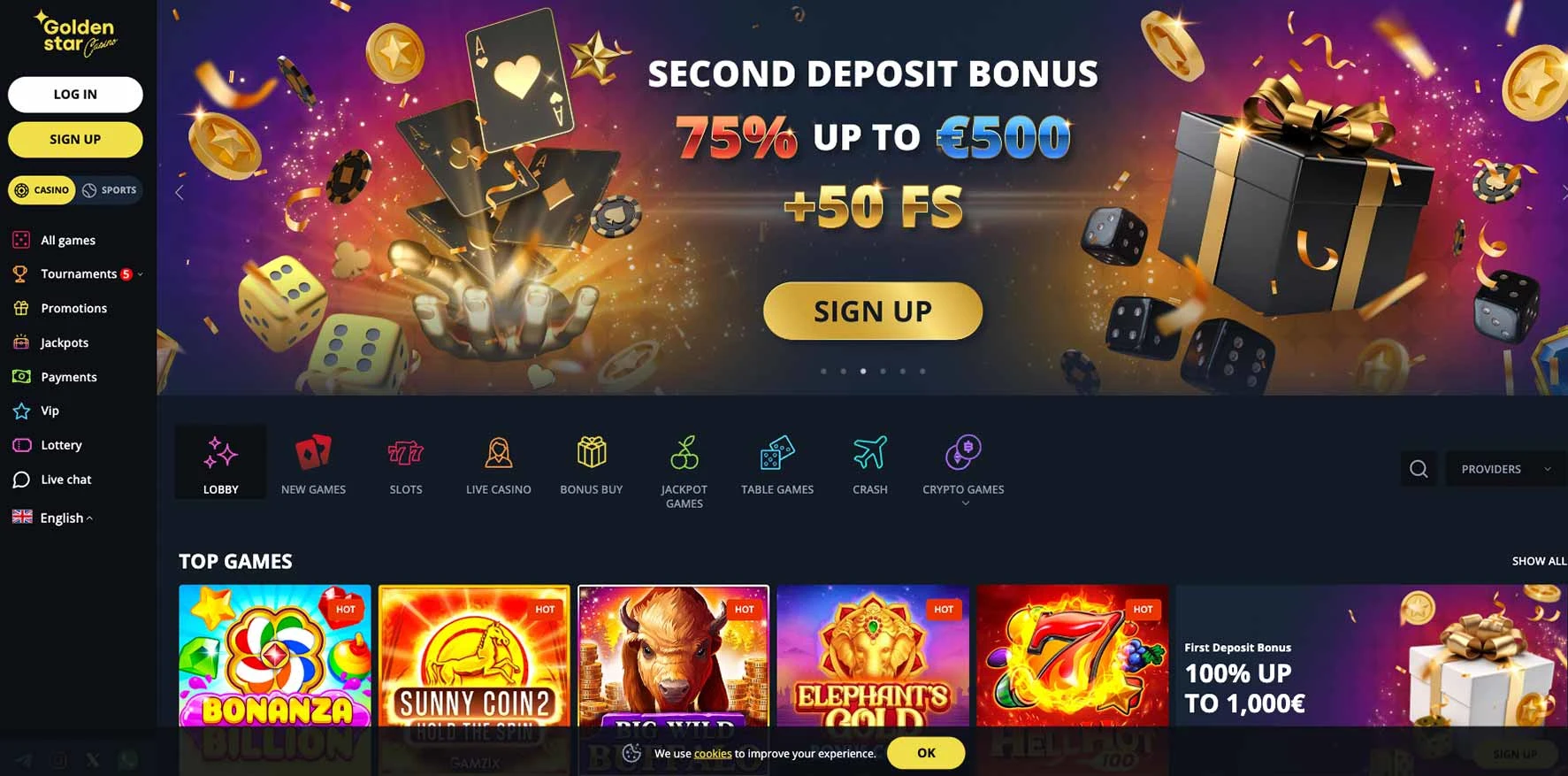 Golden Star Casino lobby